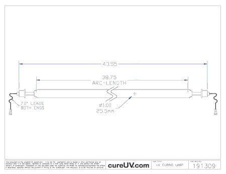 American Ultraviolet Part # A94381MCB Compatible CureUV Brand UV Curing Lamp Bulb Online now