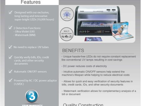 UV Counterfeit Money Detector LED420 Supply