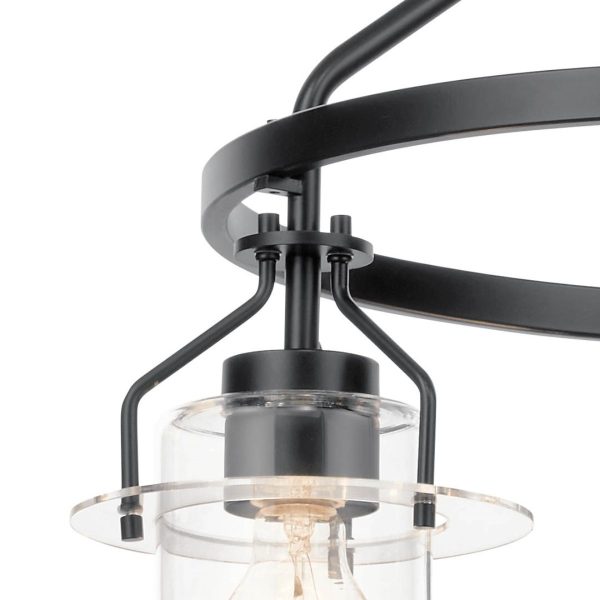 Everett 23 in. 3 Lights Chandelier Black finish Online now