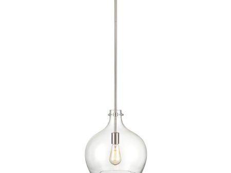 13 in. Pendant Light Nickel Finish For Sale