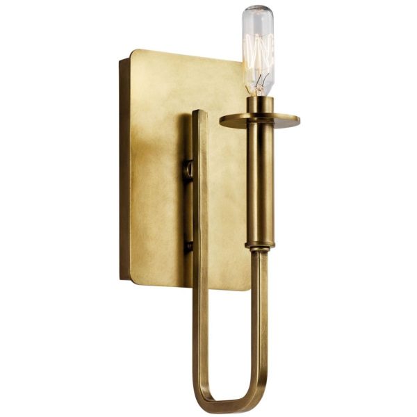 Alden 12 in. Armed Sconce Brass Finish on Sale