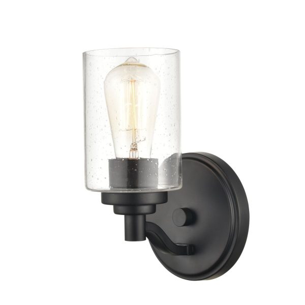 9 in. Armed Sconce Matte Black finish Discount