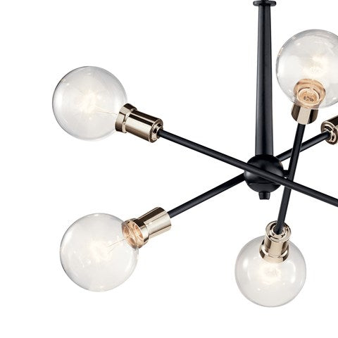 Armstrong 20 in. 6 Lights Chandelier Black Finish Online Sale