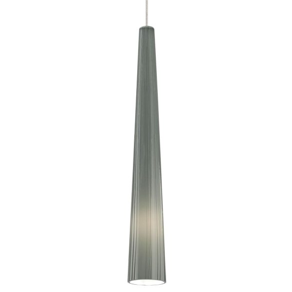 Zenith 4 in. LED Pendant Light MP 300 Lumens Smoke Glass Nickel Finish on Sale