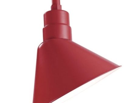 R series 12 In. Satin Red Outdoor Angle Shade with 3 4 In. Fitter Hot on Sale