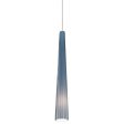 Zenith 3 in. LED Pendant Light MP 300 Lumens Steel Blue Glass Bronze Finish Sale