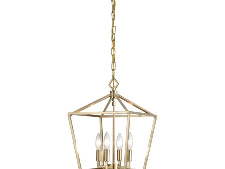 12 in. 4 Lights Pendant Light 120V Gold Finish on Sale