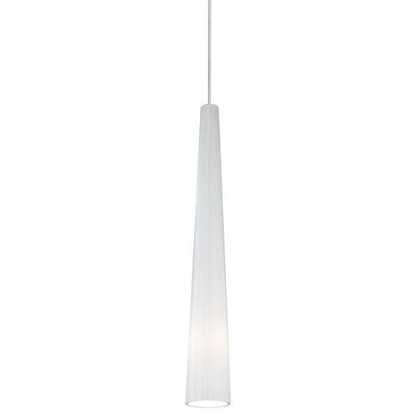 Zenith 3 in. LED Pendant Light FJ 300 Lumens White Glass Nickel Finish Online