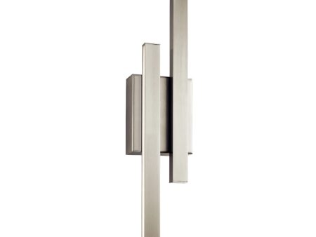 Idril 22  2-Lights LED Wall Sconce, Brushed Nickel Finish Discount