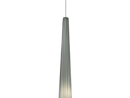 Zenith 3 in. LED Pendant Light MO 300 Lumens Smoke Glass Nickel Finish For Discount