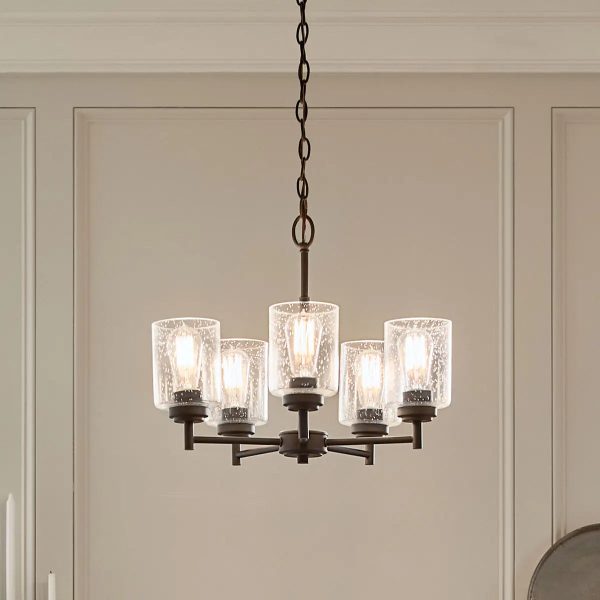 Winslow 20  5-Light Chandelier, Black Finish Sale