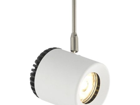 3 In. Stem Burk LED Monorail Head 14W 2700K 634 Lumens 18-degree Beam Angle White finish For Sale