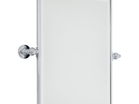 Pivoting Mirrors 23.5 In. X 24.25 In. Bathroom & Vanity Mirror Chrome Finish Online now