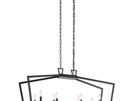 Abbotswell 42 in. 8 Lights Chandelier Black Finish Cheap