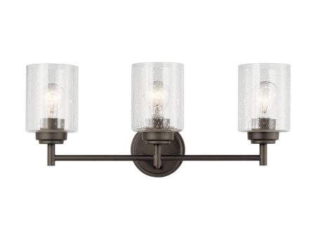 Winslow 22 in. 3 Lights Vanity Light Bronze Finish on Sale