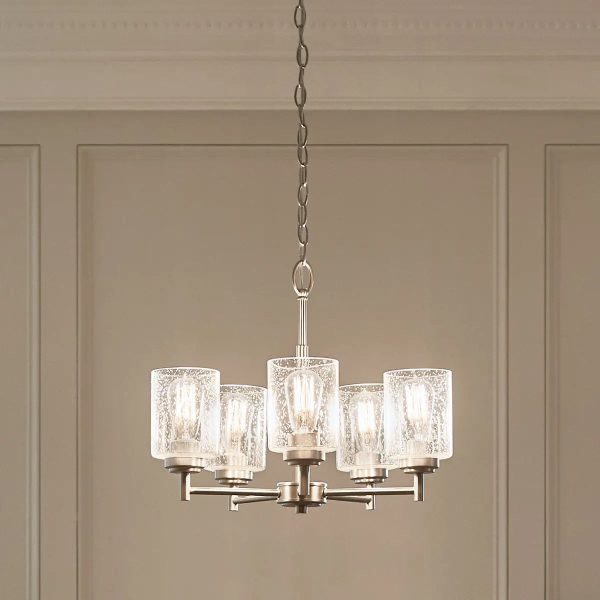 Winslow 20  5-Light Chandelier, Brushed Nickel Finish Supply