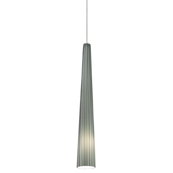 Zenith 3 in. LED Pendant Light MP 300 Lumens Smoke Glass Chrome Finish Online now