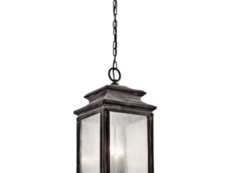 Wiscombe Park 23 In. 4 Lights Outdoor Hanging Lantern Gray Finish on Sale