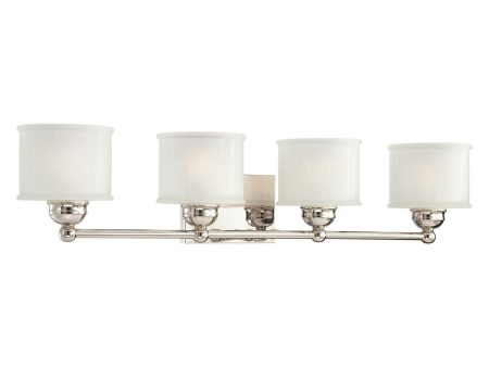 173 Series 33 in. 4 Lights Vanity Light Polished Nickel finish Sale