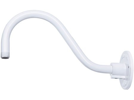 R Series 15 in. Goose Neck for Wall Mount White Finish For Cheap