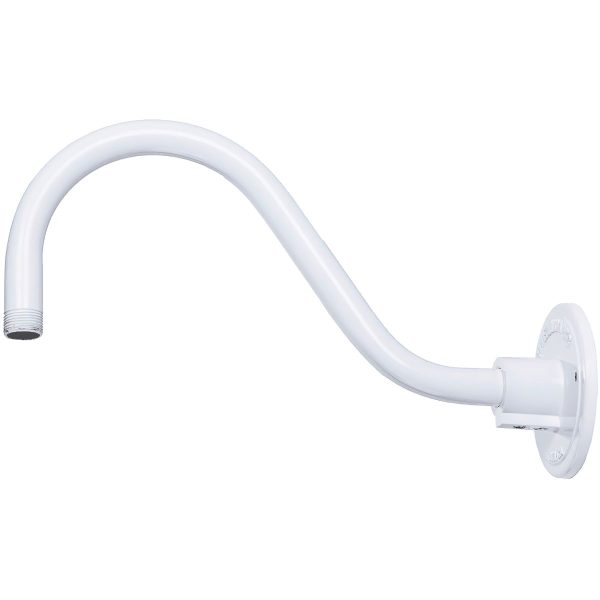 R Series 15 in. Goose Neck for Wall Mount White Finish For Cheap