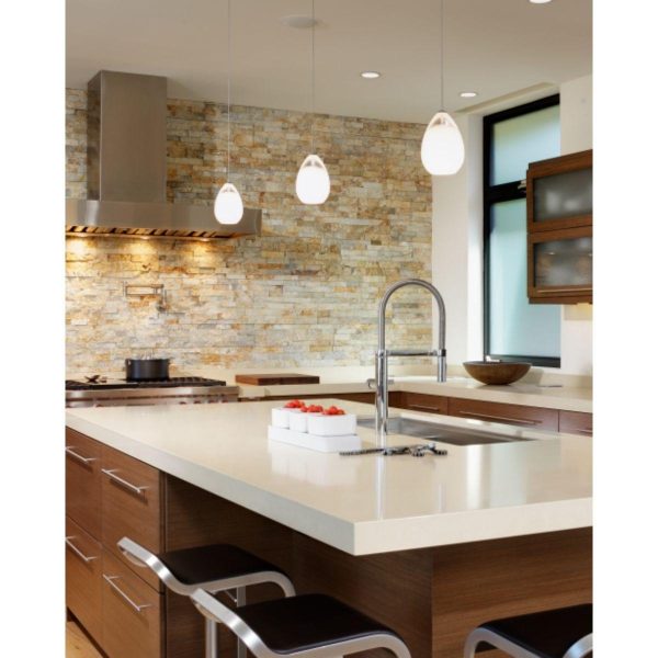 Alina Monorail Teardrop LED Pendant Light 363 Lumens 3000K Satin Nickel White Finish Supply