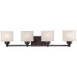 173 Series 33 in. 4 Lights Vanity Light Bronze finish For Sale