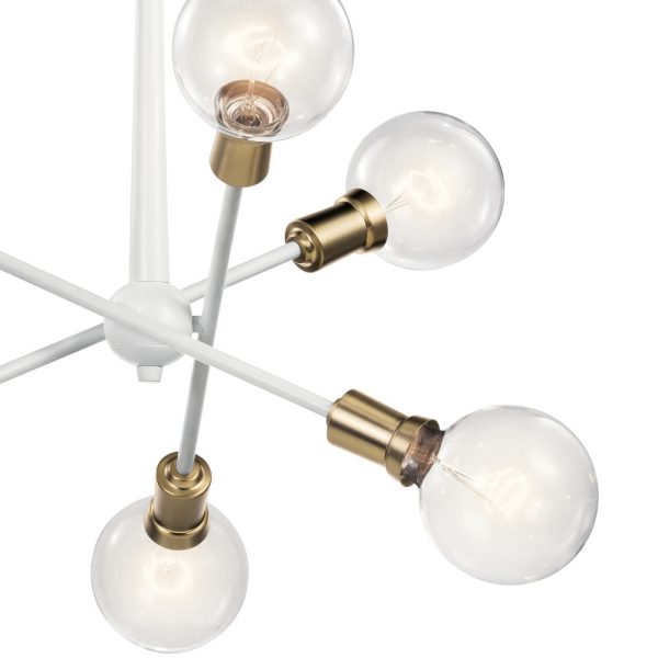 Armstrong 20 in. 6 Lights Chandelier White Finish on Sale