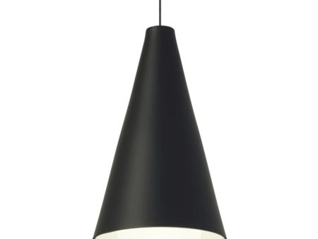 Joni 11 in. Monopoint LED Pendant Light Black finish For Sale