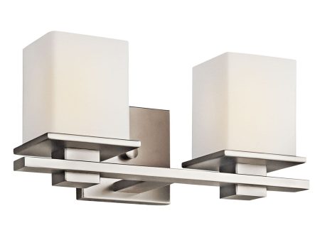 Tully 15 in 2 Lights Vanity Light Silver finish Fashion