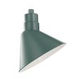 R series 10 In. Satin Green Outdoor Angle Shade with 3 4 In. Fitter For Discount