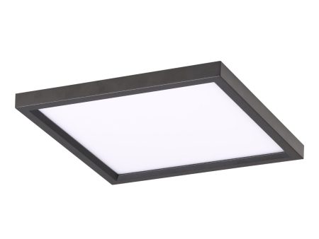 15 In. LED Flush Mount Disk Light Black Finish Online now