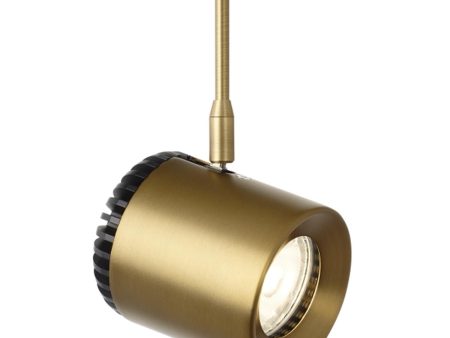 6 In. Stem Burk LED Monorail Head 14W 2700K 634 Lumens 18-degree Beam Angle Brass finish on Sale