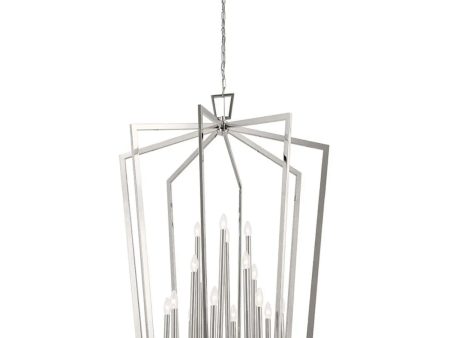 Abbotswell 37 in. 16 Lights Chandelier Polished Nickel Finish Online Hot Sale