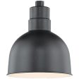 R Series 10 in. Black Outdoor Deep Bowl Shade with 3 4 in. Fitter Discount