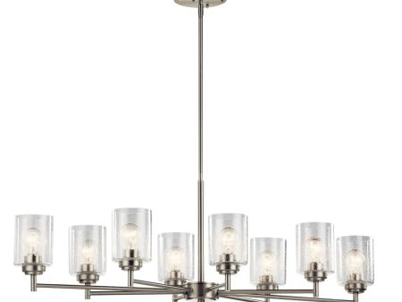 Winslow 45  8-Light Chandelier, Brushed Nickel Finish Discount