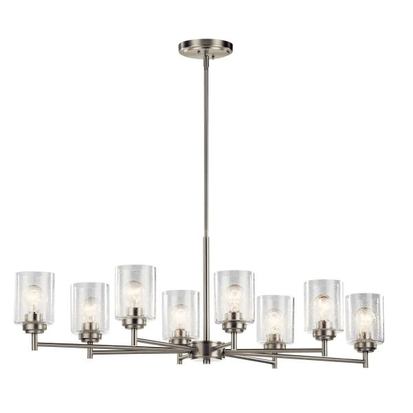 Winslow 45  8-Light Chandelier, Brushed Nickel Finish Discount