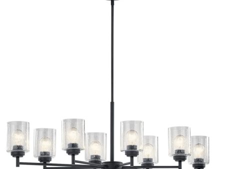 Winslow 45  8-Light Chandelier, Black Finish on Sale