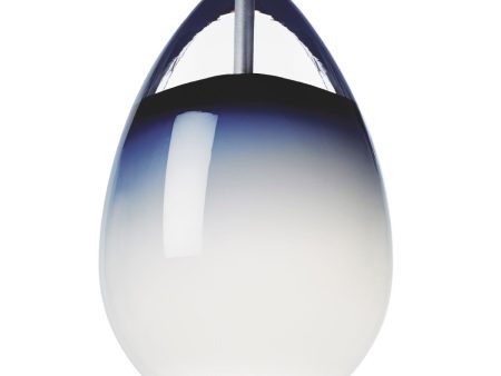 Alina Monorail Teardrop LED Pendant Light 363 Lumens 3000K Satin Nickel Blue Finish Discount