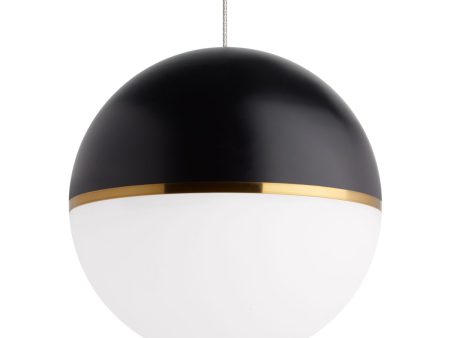 Akova LED Pendant Light 641 Lumens Monorail Aged Brass Black Finish Online Sale