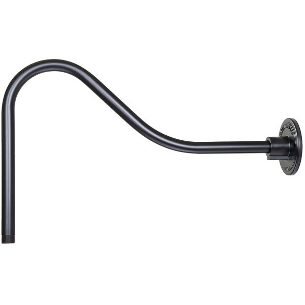 R Series 23 in. Goose Neck for Wall Mount Aluminum Painted Satin Black Finish Online Hot Sale