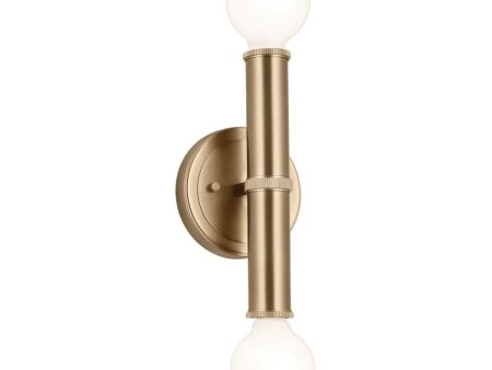 Torche 10 in. 2 Lights Wall Light Champagne Bronze Finish Fashion