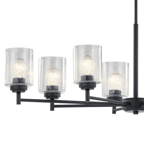 Winslow 45  8-Light Chandelier, Black Finish on Sale