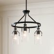 Everett 23 in. 3 Lights Chandelier Black finish Online now