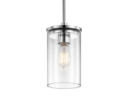 Crosby 11  1-Light Mini Pendant Light with Clear Glass, Chrome Finish Discount