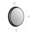 Chennai 30 In. Round LED Wall Mirror Matte Black finish For Discount