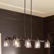 Aivian 42 in. 8 Lights Chandelier Black finish Fashion