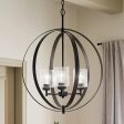 Winslow 31  3-Light Chandelier, Black Finish Sale