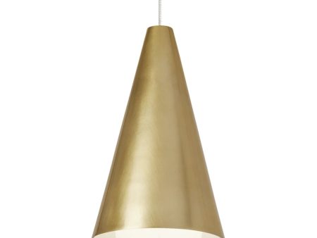 Joni 11 in. Monopoint LED Pendant Light Brass finish Supply