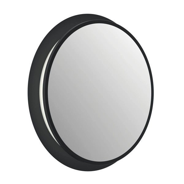 Chennai 30 In. Round LED Wall Mirror Matte Black finish For Discount